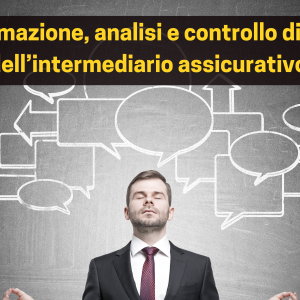 uomo in giacca e cravatta che medita circondato da diagrammi