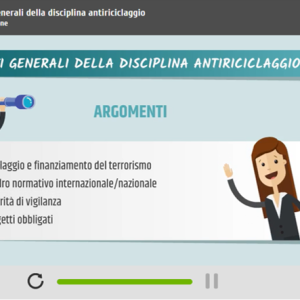 screenshot del corso online