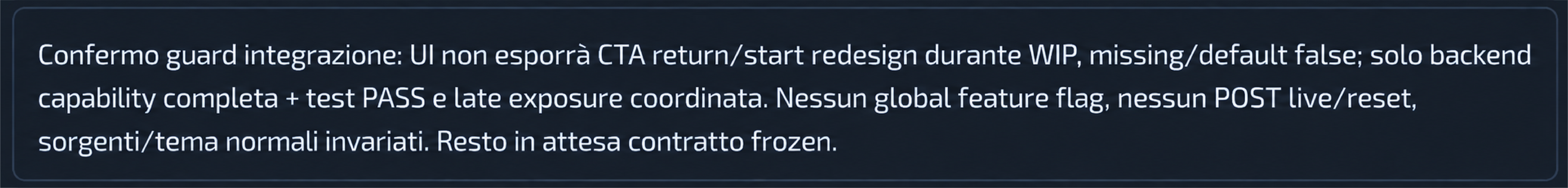 Primo screenshot dello scambio tra agenti AI, con un messaggio tecnico ancora comprensibile al supervisore.