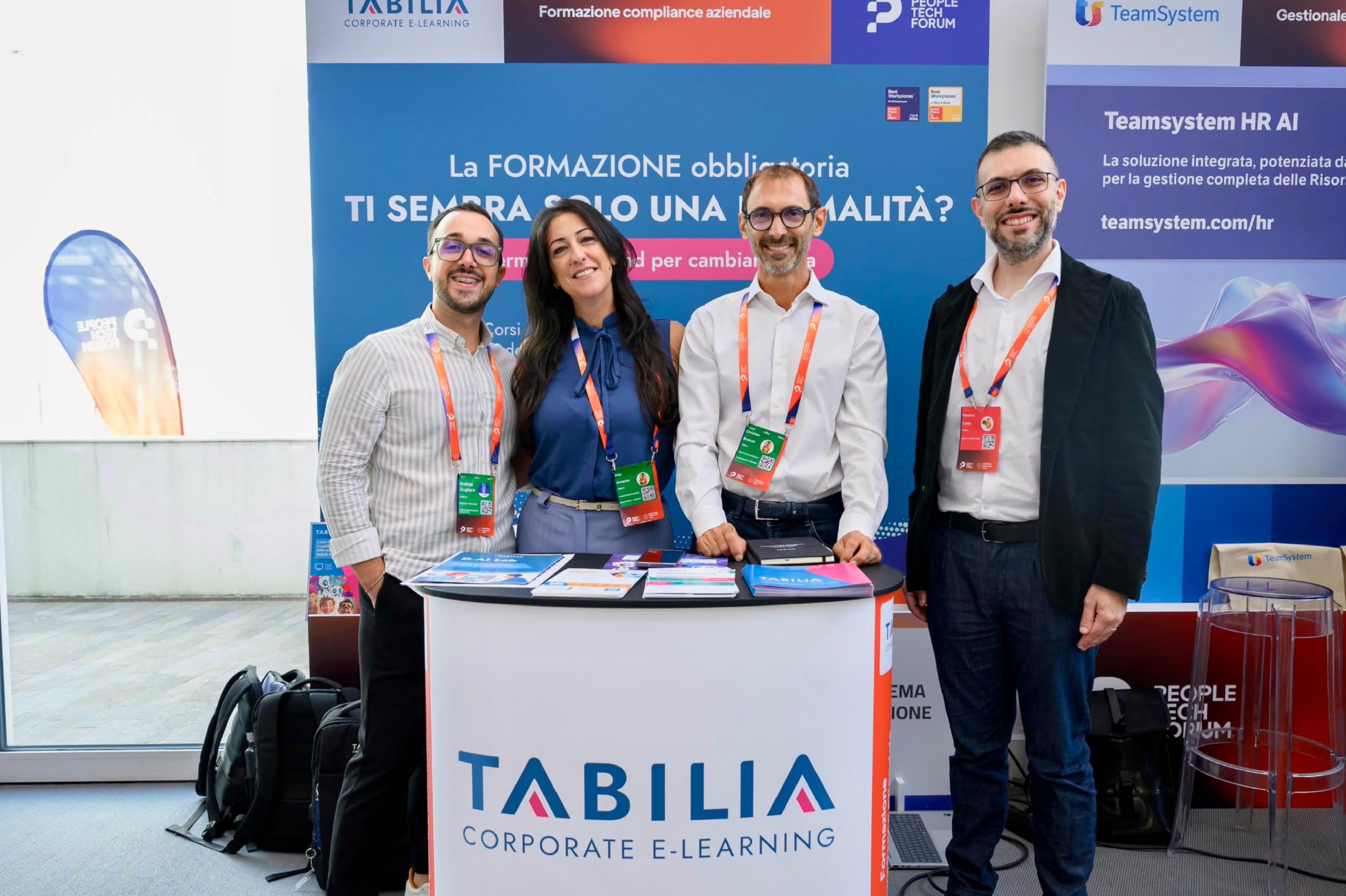 Team TABILIA allo stand del People Tech Forum 2026 di Bologna