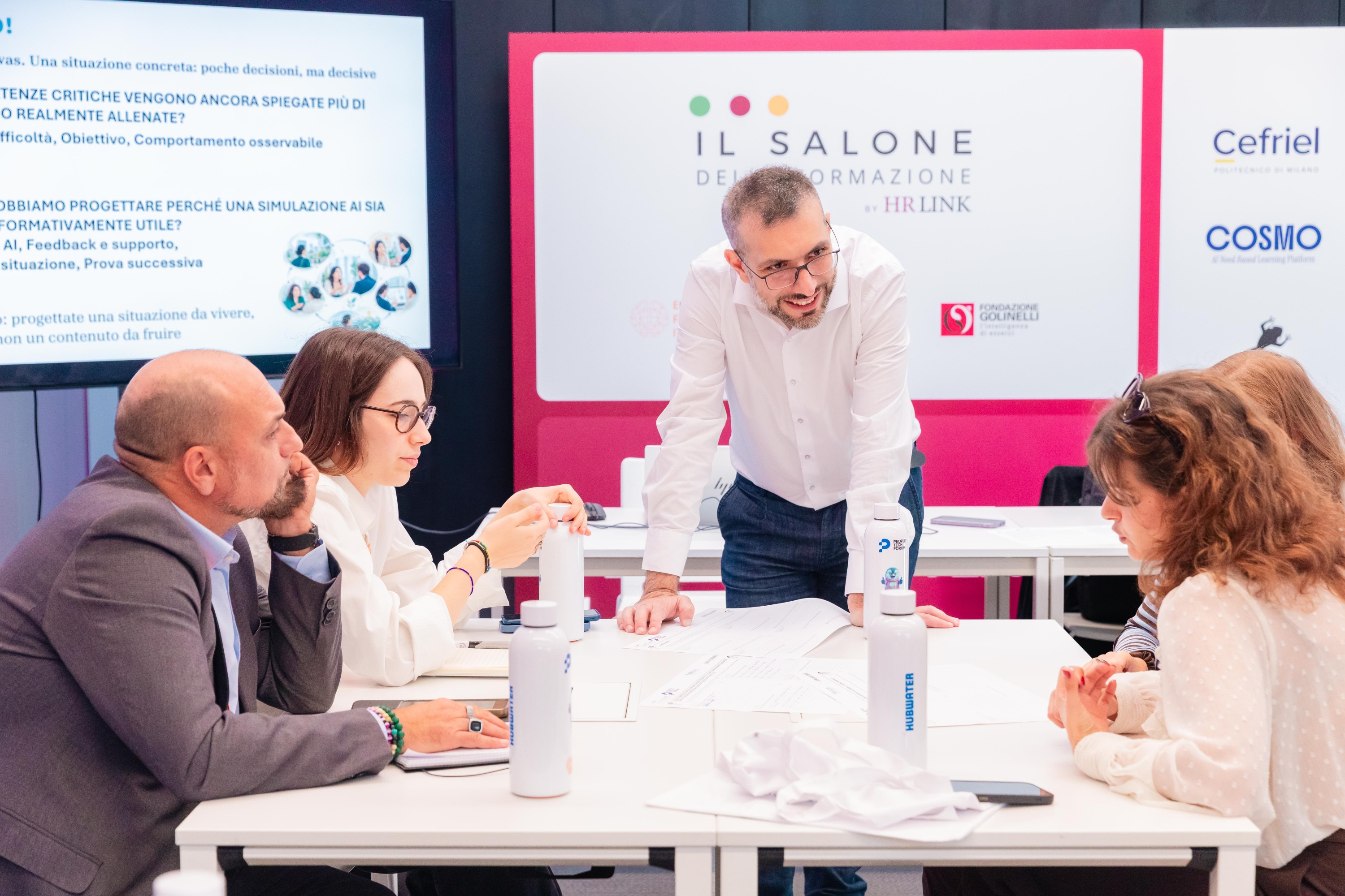 Massimo Conte di TABILIA durante il Learn & HR Lab sulle simulazioni AI al People Tech Forum 2026